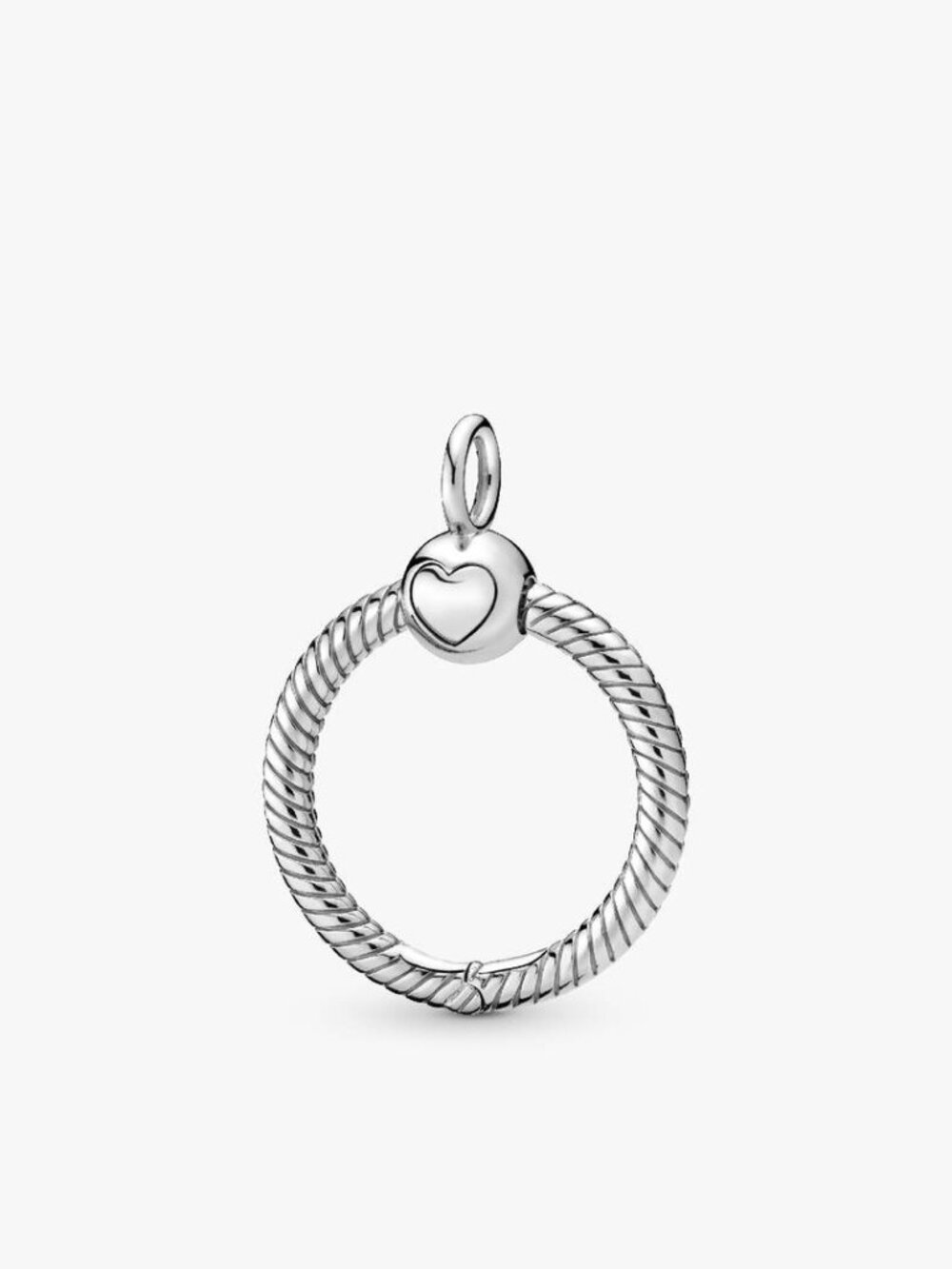 Pandora Small Sterling Silver Twisted Pendant Charm Holder - Picture 2 of 3